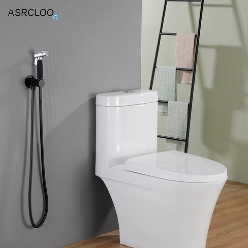 Black Handheld Bidet Sprayer for Toilet, 2 Function Hand Held Sprayer Cloth Diaper, Toilet Concealed Hot and Cold Mixed Bidet Spray Set Black, Hand Sprayers for Feminine Wash in Saudi Arabia