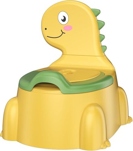 Potty Training Toilet, Toddler Potty Training Seat Baby Potty Chair, Dinosaur Toilet Potty Seat for Boys Girls Kids Toddlers, Portable Travel Potty with lid,Urinal, Splash Guard, Non-Slip Pad(Blue) in Kuwait
