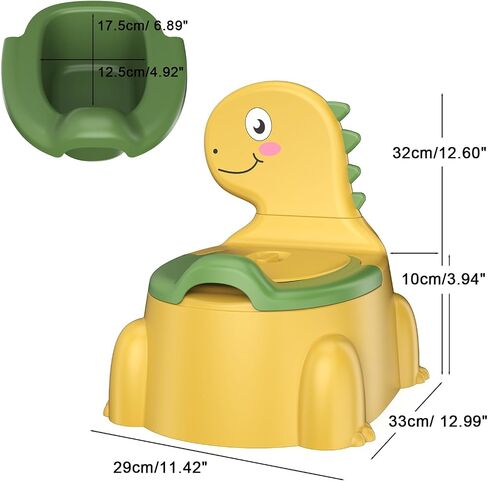 Potty Training Toilet, Toddler Potty Training Seat Baby Potty Chair, Dinosaur Toilet Potty Seat for Boys Girls Kids Toddlers, Portable Travel Potty with lid,Urinal, Splash Guard, Non-Slip Pad(Blue) in Kuwait