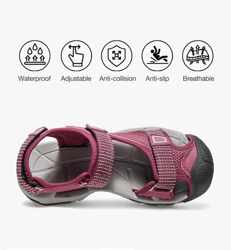 CAMEL CROWN Women's Hiking Sandals Waterproof Closed Toe Water Sandals Comfort Adjustable Athletic Outdoor Sandals for Summer Beach Hiker Trekking Camping in Saudi Arabia