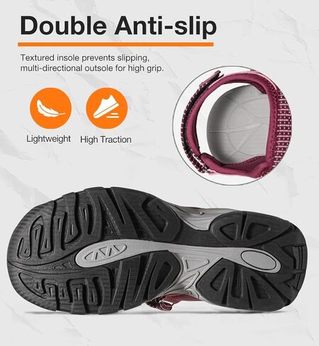 CAMEL CROWN Women's Hiking Sandals Waterproof Closed Toe Water Sandals Comfort Adjustable Athletic Outdoor Sandals for Summer Beach Hiker Trekking Camping in Saudi Arabia