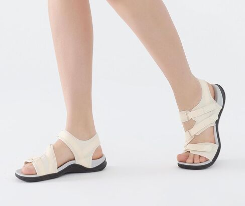 UBFEN WOMENS المشي لمسافات طويلة مريحة رياضة المشي المشي في الهواء الطلق الصنادل المياه الرياضية مع ثلاثة أحزمة قابلة للتعديل in Kuwait