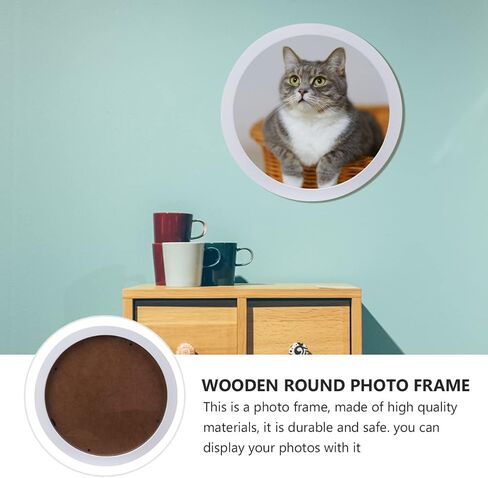 MAGICLULU 1Pcs 11inch Display Frame Circle Display Photo Frame Round Picture Frame for Home Wall Decors in Saudi Arabia
