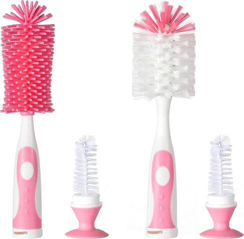 Multifunctional Cleaning Brush, Baby Bottle Brush, Bottle Brush Cleaner | Rotate The Suction Cup to Obtain The Small Bristle Brushes Set in Saudi Arabia