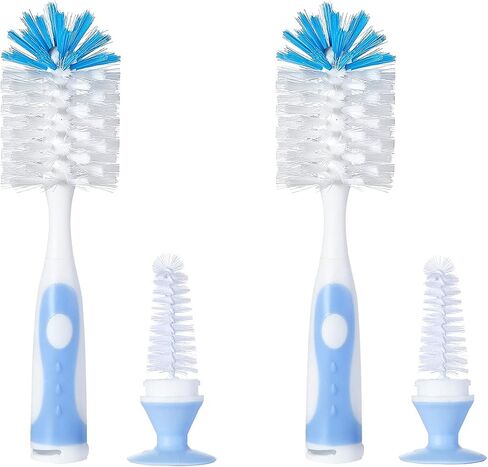 Multifunctional Cleaning Brush, Baby Bottle Brush, Bottle Brush Cleaner | Rotate The Suction Cup to Obtain The Small Bristle Brushes Set in Saudi Arabia
