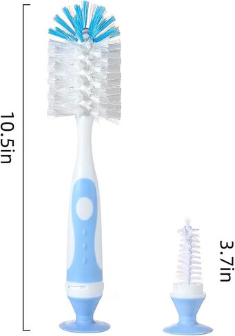 Multifunctional Cleaning Brush, Baby Bottle Brush, Bottle Brush Cleaner | Rotate The Suction Cup to Obtain The Small Bristle Brushes Set in Saudi Arabia