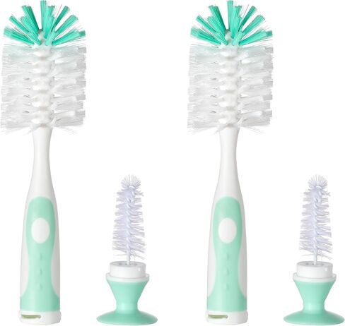 Multifunctional Cleaning Brush, Baby Bottle Brush, Bottle Brush Cleaner | Rotate The Suction Cup to Obtain The Small Bristle Brushes Set in Saudi Arabia