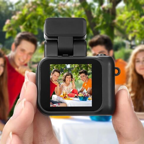 Mini Digital Camera Keychain with Flash Light 1080p Tiny Camera Mini Retro Micro Dv/Camcorder with 600 Mins Battery Portable Recorder for Valentine's Gifts Travel Study Recording(Black,32 Gb) in Saudi Arabia