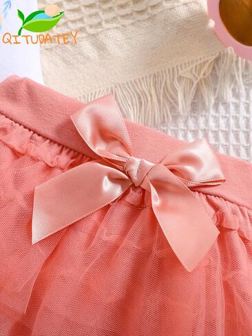 QITUDATEY Newborn Baby Girl Clothes Cute Summer Outfits Infant Short Sleeve Romper with Short Tutu Skirt + Headband Set in Kuwait