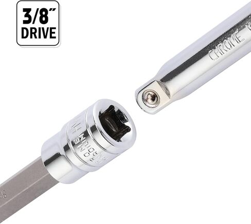 Mayouko 12PCS 3/8" Drive Extra Long Torx Bit Socket Set, T10-T60, 5.9" Length, CR-V, S2 Steel, Deep Star Bit Socket Set in Kuwait