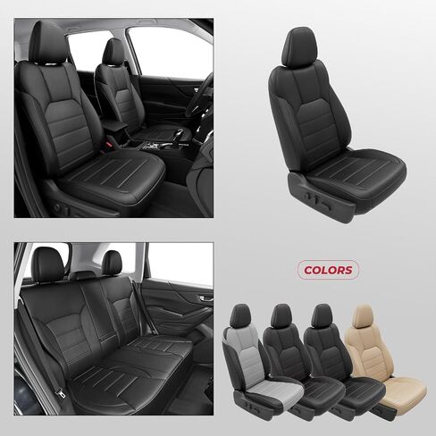 FREESOO 1:1 Fit for Subaru Forester Seat Covers 2024 2023 2022 2021 2020 2019 - Custom Fit Seat Covers Full Set for Subaru Forester - Luxury Waterproof Leather Car Seat Covers - Beige in Saudi Arabia