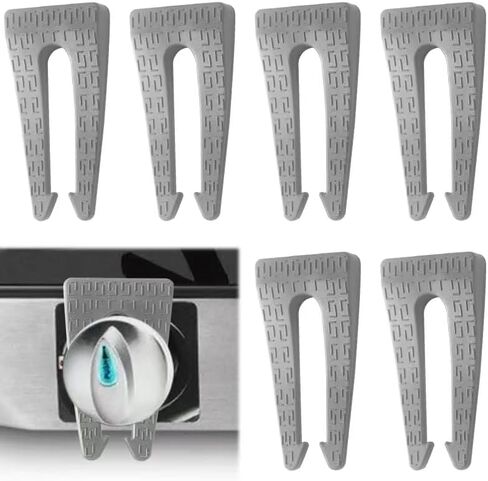 6 عبوات مقبض موقد الغاز ، وأقفال مقبض فرن السيليكون لسلامة الأطفال والحيوانات الأليفة (أسود) in Kuwait