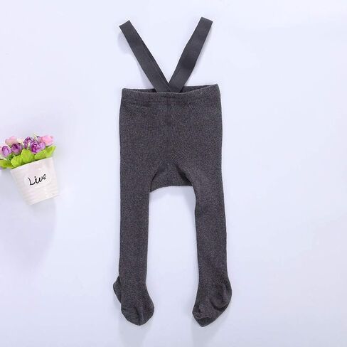MBMSHEGH Newborn Baby Suspender Overall Bowknot Pantyhose High Waist Ribbed Knit Tights Infant Fall Winter Leggings Stocking in Kuwait