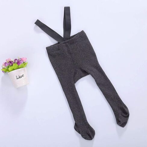 MBMSHEGH Newborn Baby Suspender Overall Bowknot Pantyhose High Waist Ribbed Knit Tights Infant Fall Winter Leggings Stocking in Kuwait