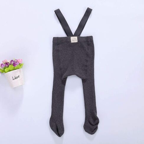 MBMSHEGH Newborn Baby Suspender Overall Bowknot Pantyhose High Waist Ribbed Knit Tights Infant Fall Winter Leggings Stocking in Kuwait