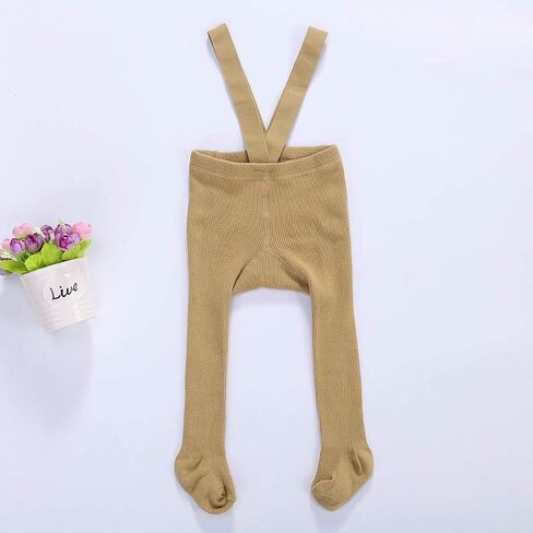 MBMSHEGH Newborn Baby Suspender Overall Bowknot Pantyhose High Waist Ribbed Knit Tights Infant Fall Winter Leggings Stocking in Kuwait