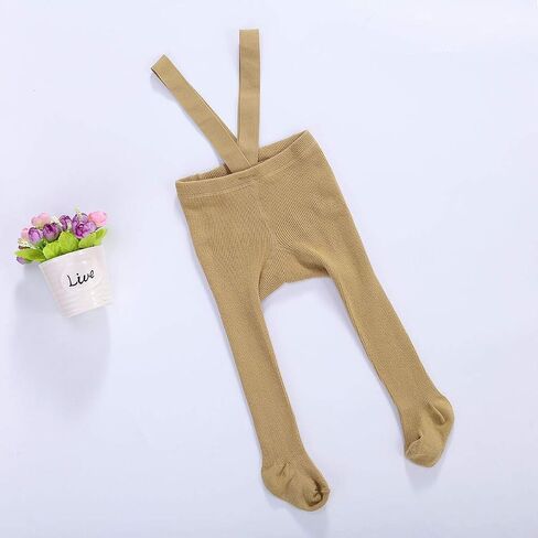 MBMSHEGH Newborn Baby Suspender Overall Bowknot Pantyhose High Waist Ribbed Knit Tights Infant Fall Winter Leggings Stocking in Kuwait