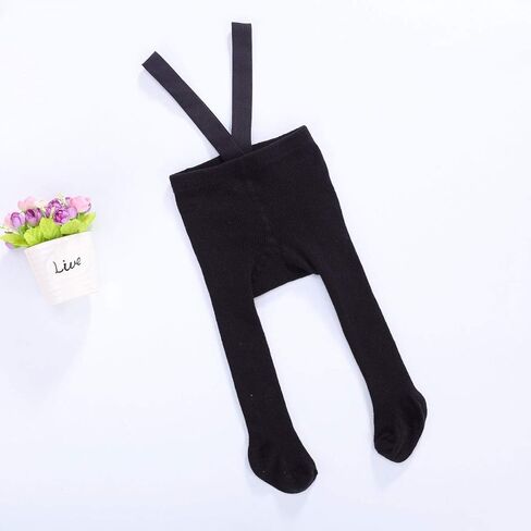 MBMSHEGH Newborn Baby Suspender Overall Bowknot Pantyhose High Waist Ribbed Knit Tights Infant Fall Winter Leggings Stocking in Kuwait