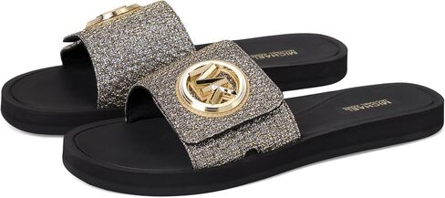 Michael Kors Women's Mk Charm Slide Berkley Mid-Heel Sandal in Saudi Arabia