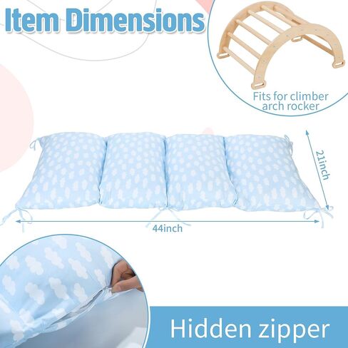 ROYALAY Cushion for Climbing Arch Rocker, Play Cushions for Kids Indoor, Toddler Nap Mat with Machine Washable Cover, Blue in Kuwait