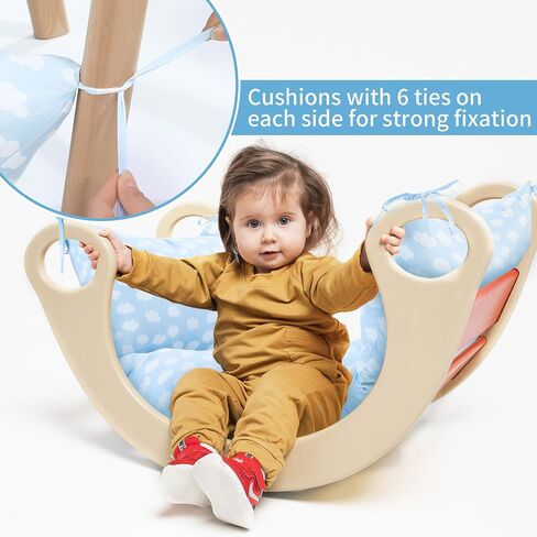 ROYALAY Cushion for Climbing Arch Rocker, Play Cushions for Kids Indoor, Toddler Nap Mat with Machine Washable Cover, Blue in Kuwait