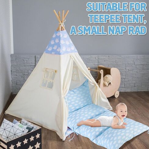 ROYALAY Cushion for Climbing Arch Rocker, Play Cushions for Kids Indoor, Toddler Nap Mat with Machine Washable Cover, Blue in Kuwait