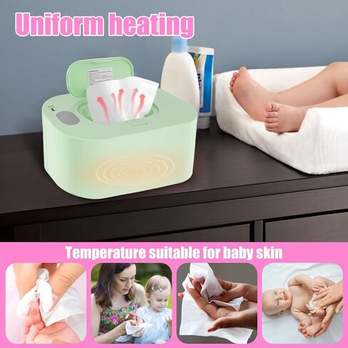 Baby Wipe Warmer Thermostat Baby Wipe Heater Even Heating Wet Wipes Warmer Portable Baby Wipes Dispenser Warmer Prevent Dry USB Baby Wipe Warmer Reusable for Car Home Baby Nursery 20×12×10cm in Saudi Arabia