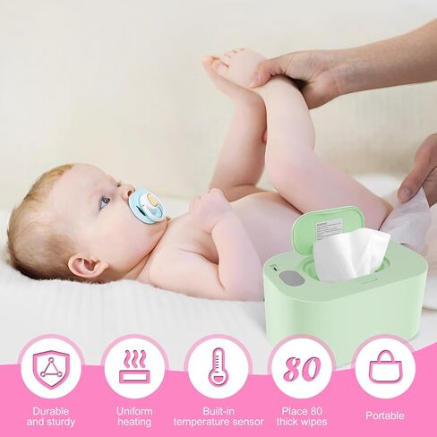 Baby Wipe Warmer Thermostat Baby Wipe Heater Even Heating Wet Wipes Warmer Portable Baby Wipes Dispenser Warmer Prevent Dry USB Baby Wipe Warmer Reusable for Car Home Baby Nursery 20×12×10cm in Saudi Arabia