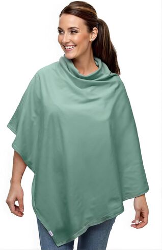 Breastfeeding Covers for Nursing Baby Privacy Nursing Cover 100% Organic Cotton Breathable Lightweight Portable Soft Comfortable Cloth Travel Infant Feeding Blanket Multiuse Fabric (Green) in Saudi Arabia