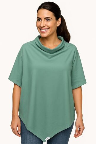 Breastfeeding Covers for Nursing Baby Privacy Nursing Cover 100% Organic Cotton Breathable Lightweight Portable Soft Comfortable Cloth Travel Infant Feeding Blanket Multiuse Fabric (Green) in Saudi Arabia