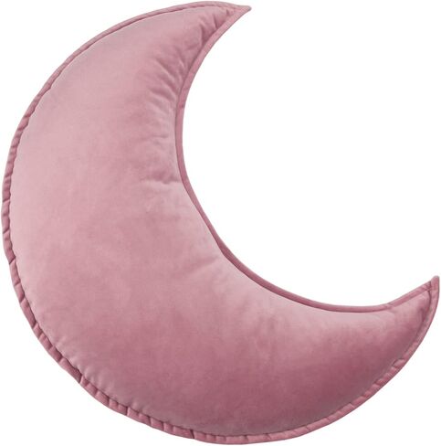 Star Moon Shaped Pillow Soft Velvet Nursery Stuffed Throw Pillows for Kids Room Couch Reading Nook Decor (Moon, Teal) in Kuwait