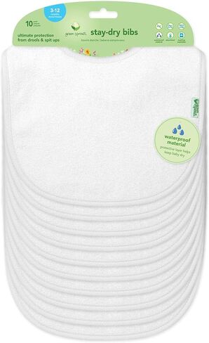 Waterproof Everyday Bibs (10 pack) by green sprouts in Saudi Arabia