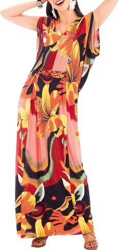 Koh Koh Womens Long v-Neck Summer Summer Sexy Grocian Grecian Flowyless Maxi Dress in Saudi Arabia