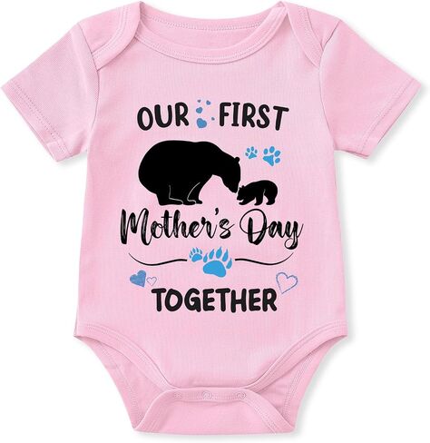 Baby Happy 1st Fathers Day Onesie Infant Cotton Short Sleeve Bodysuit 0-12 Months in Saudi Arabia