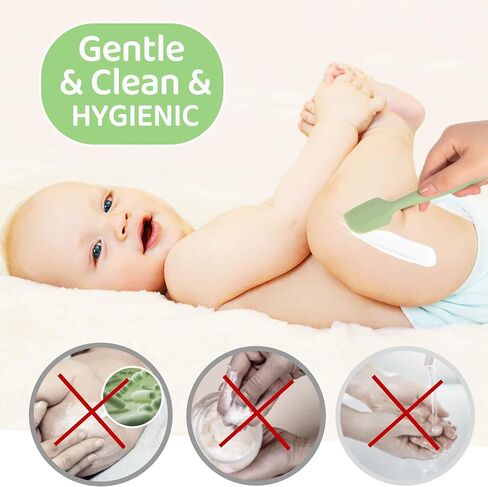 Baby Diaper Cream Spatula with Case,2 Large Diaper Spatula with 2 Travel Case 1 Gift Box,Soft Butt Paste Spatula Baby Butt Spatula,Diaper Cream Applicator Diaper Rash Spatula Brush in Kuwait