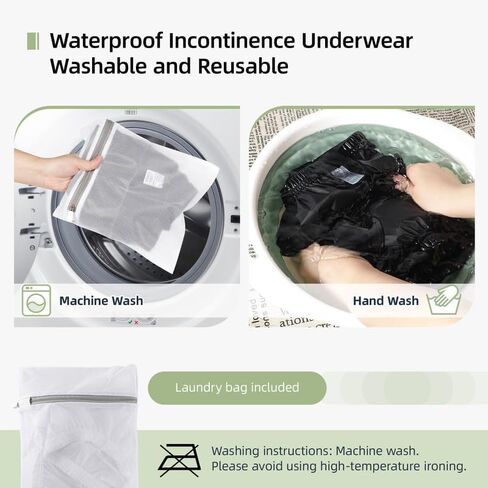 Carer Adult Diaper Cover for Incontinence Unisex,Leak-Protection,White,4XL | Pull-On Waterproof Underwear Washable,Leakproof Underwear for Incontinence Use with Diapers&Briefs,Added Leakage Protection in Saudi Arabia