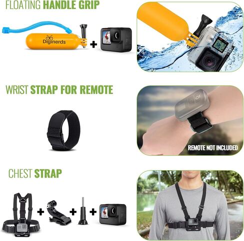 GoPro Hero (Go Pro Hero) Black Compact-كاميرا عمل مقاومة للماء مع فيديو 4K Ultra HD ، صور 12 ميجابكسل + مجموعة ملحقات 50-in-1 + 2 × 64 جيجابايت + المزيد in Kuwait