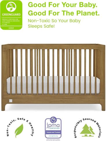 Delta Children babyGap Wren 4-in-1 Convertible Crib Greenguard Gold Certified, Acorn in Kuwait