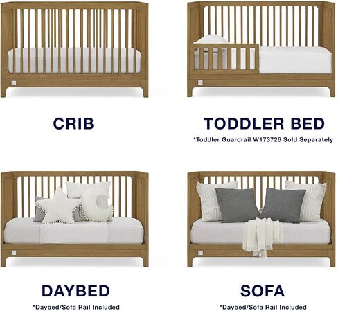 Delta Children babyGap Wren 4-in-1 Convertible Crib Greenguard Gold Certified, Acorn in Kuwait