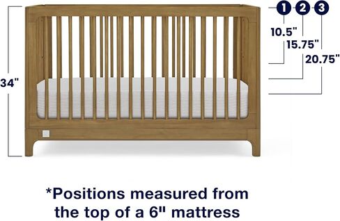 Delta Children babyGap Wren 4-in-1 Convertible Crib Greenguard Gold Certified, Acorn in Kuwait