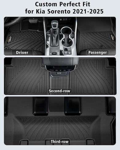 سجادات الأرضية وبطانة الحمولة تناسب سيارات Kia Forte 2019-2024 Sedan, S | السابق | الحديد | إل إكس | ال اكس اس | جي تي | مجموعة كاملة من بطانات الأرضية المطاطية TPE لجميع الأحوال الجوية من GT-Line لملحقات السيارة من أجل ملحقات Kia Forte in Saudi Arabia