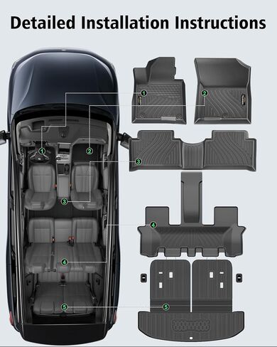 سجادات الأرضية وبطانة الحمولة تناسب سيارات Kia Forte 2019-2024 Sedan, S | السابق | الحديد | إل إكس | ال اكس اس | جي تي | مجموعة كاملة من بطانات الأرضية المطاطية TPE لجميع الأحوال الجوية من GT-Line لملحقات السيارة من أجل ملحقات Kia Forte in Saudi Arabia