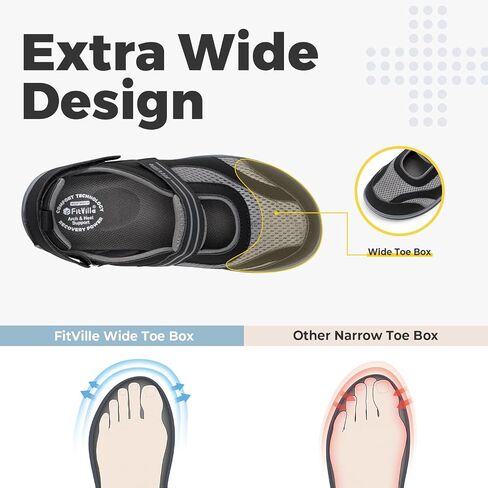 FitVille Diabetic Shoes for Women Extra Wide Width Diabetic Womens Sandals, Walking Shoes with Adjustable Closures Arch Support, Orthopedic Sandals for Flat Feet Heel Pain Relief,Plantar Fasciitis in Saudi Arabia