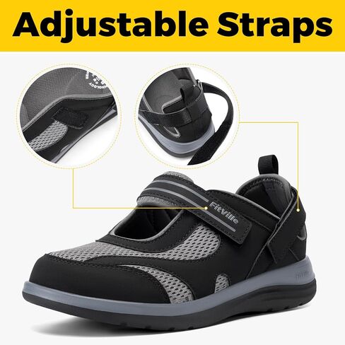 FitVille Diabetic Shoes for Women Extra Wide Width Diabetic Womens Sandals, Walking Shoes with Adjustable Closures Arch Support, Orthopedic Sandals for Flat Feet Heel Pain Relief,Plantar Fasciitis in Saudi Arabia