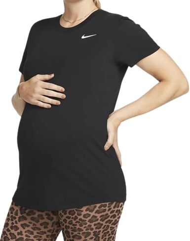 قميص Nike Women's Dri-Fit Maternity (متوسطة) أسود/أبيض (010) in Saudi Arabia