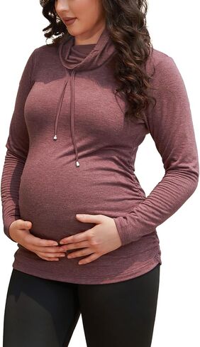 GINKANA Maternity Womens Tops Long Sleeve Casual Clothes Cute Drawstring Sweatshirts Pullover Top in Saudi Arabia