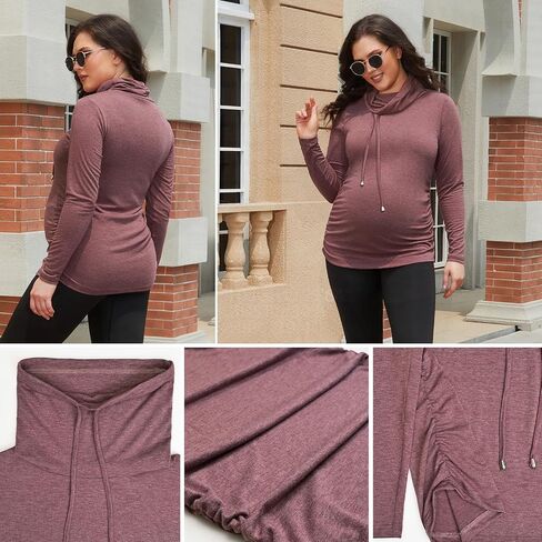 GINKANA Maternity Womens Tops Long Sleeve Casual Clothes Cute Drawstring Sweatshirts Pullover Top in Saudi Arabia