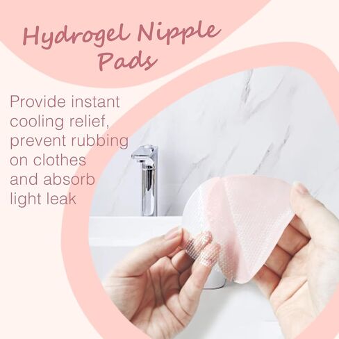 OK TAPE Hydrogel Nursing Pads, 10 Pcs, Cooling Pain Relief for Sore Nipples, Postpartum Gel Pads, Safe for Breastfeeding in Saudi Arabia