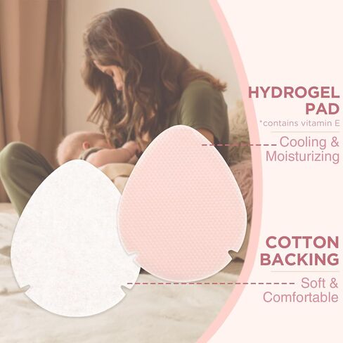 OK TAPE Hydrogel Nursing Pads, 10 Pcs, Cooling Pain Relief for Sore Nipples, Postpartum Gel Pads, Safe for Breastfeeding in Saudi Arabia