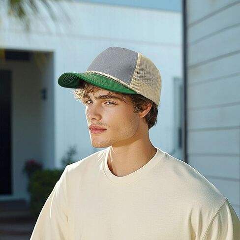 CLAPE Mesh Blank Trucker Hat Baseball Cap Snapback High Crown Baseball Cap Outdoor Cap Structured Golf Dad Cap in Saudi Arabia